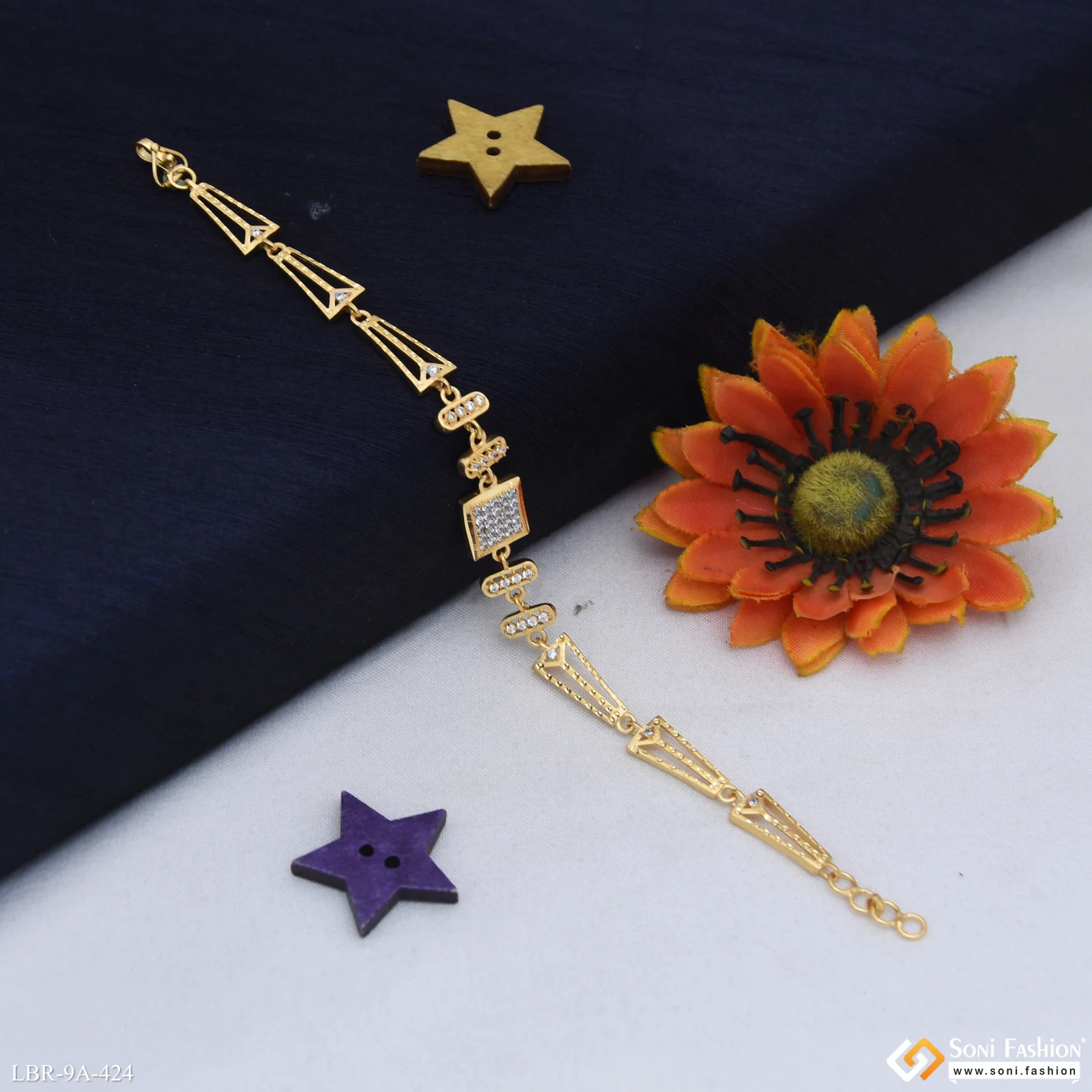 Best Quality Gold Plated Bracelet for Ladies - Style A424 - Image 2