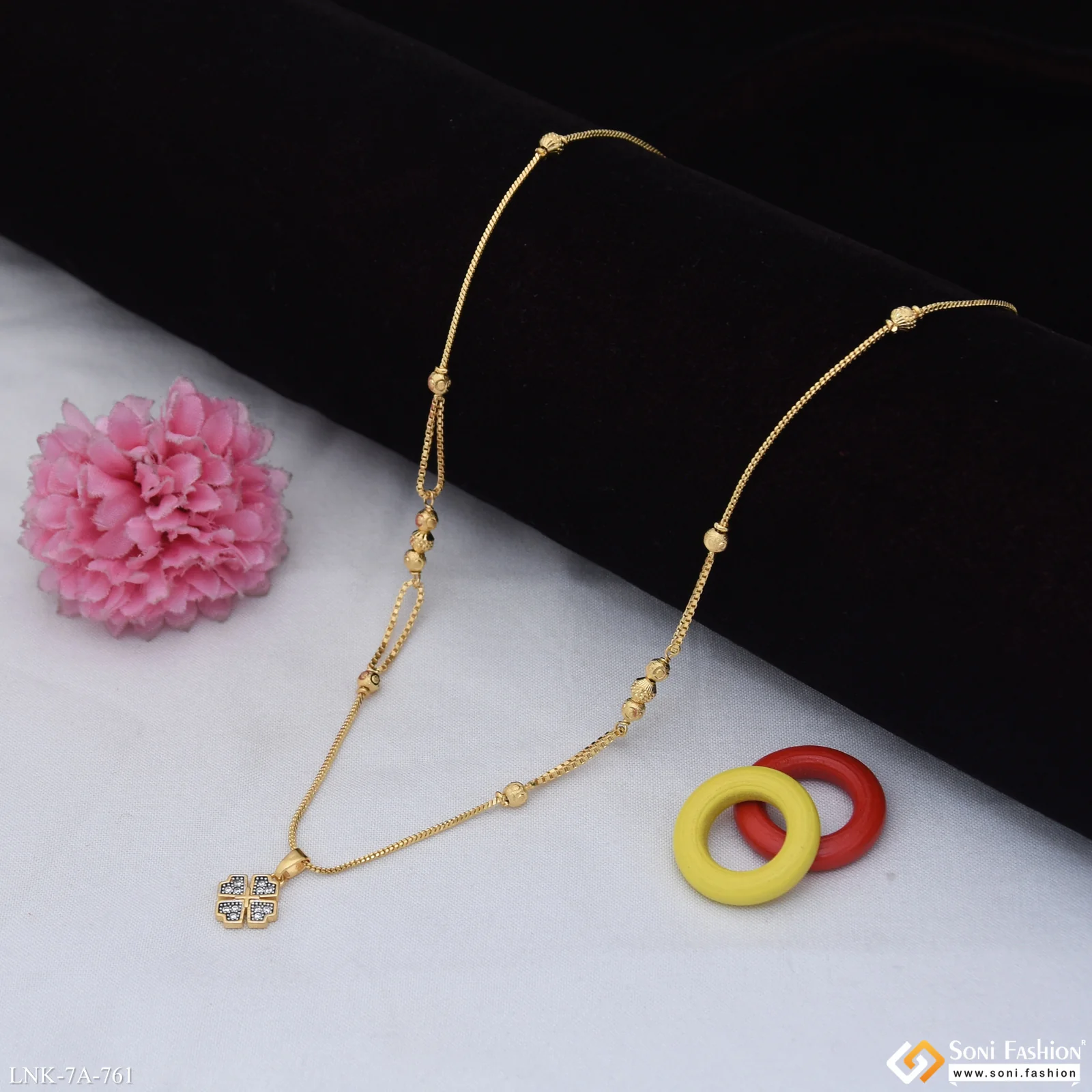Best Quality Gold Plated Chain Pendant for Ladies - Style A761 - Image 4