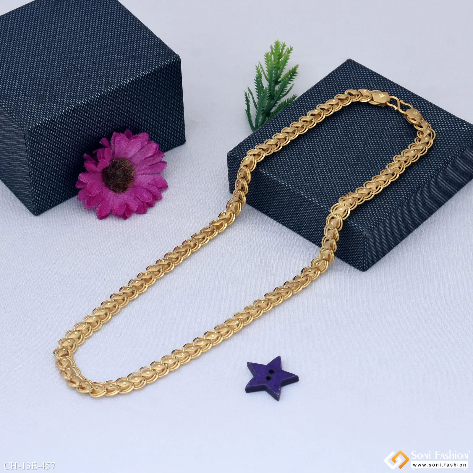 Best Quality Gold Plated Kohli Chain for Men - Style E457 - Image 3