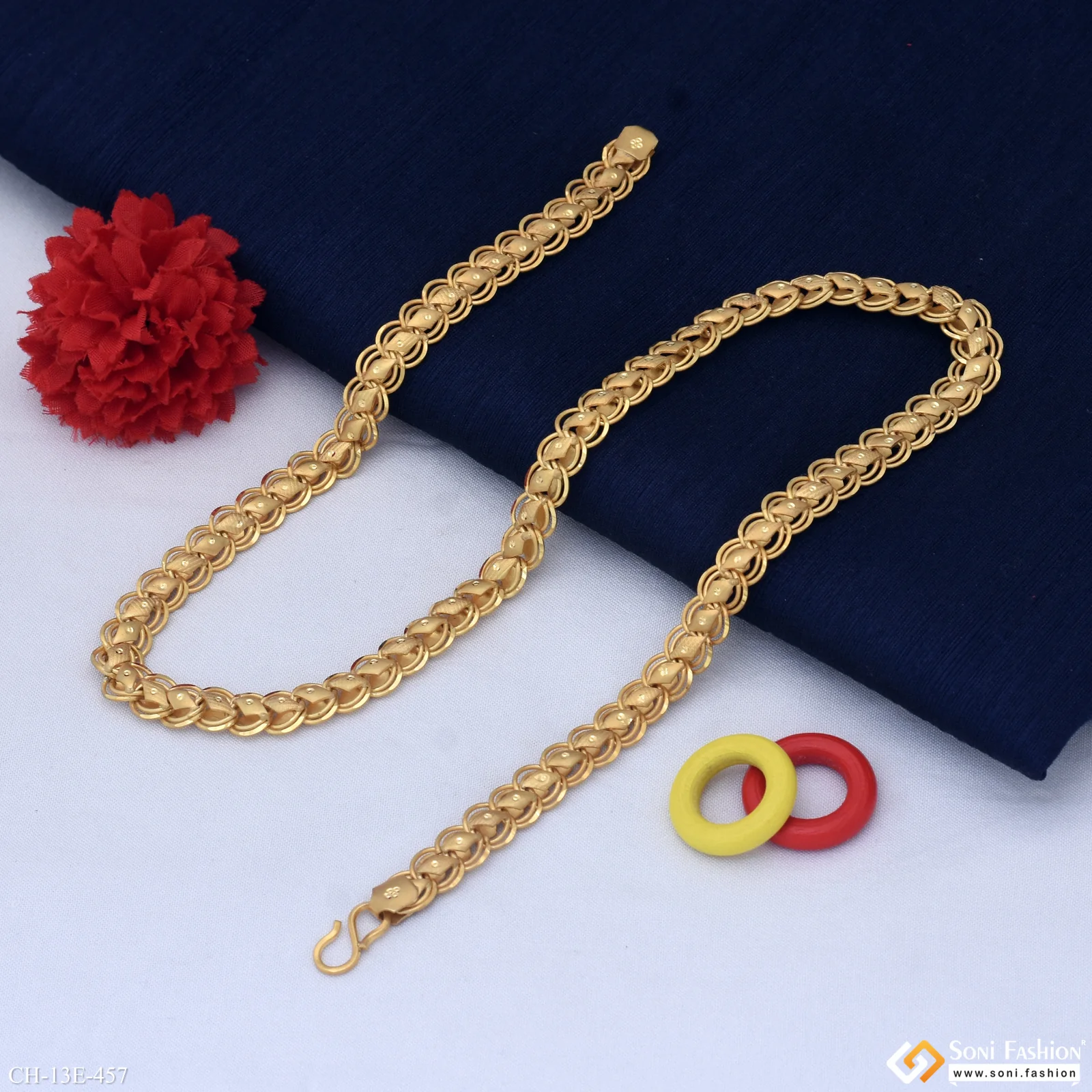 Best Quality Gold Plated Kohli Chain for Men - Style E457 - Image 6