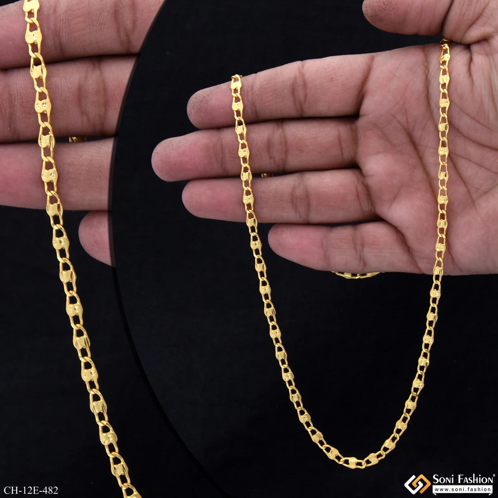 Best Quality Gold Plated Link Chain for Men - Style E482 - Image 2