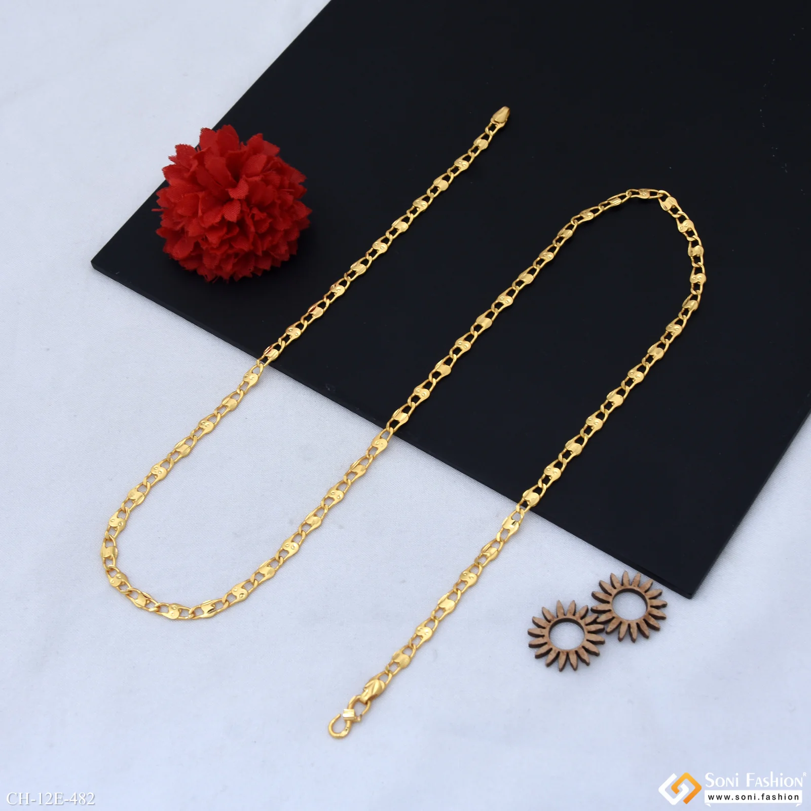 Best Quality Gold Plated Link Chain for Men - Style E482 - Image 5