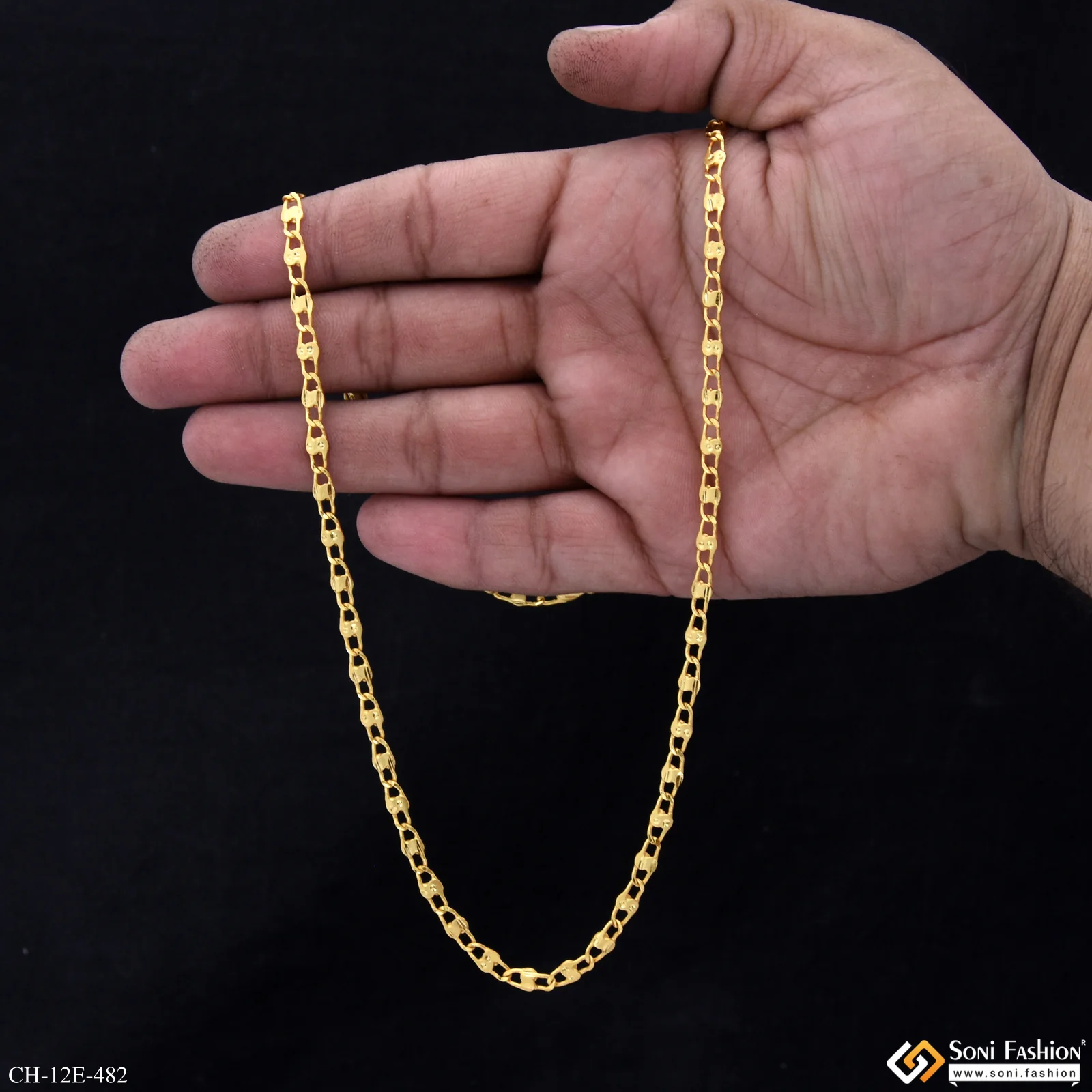 Best Quality Gold Plated Link Chain for Men - Style E482 - Image 6