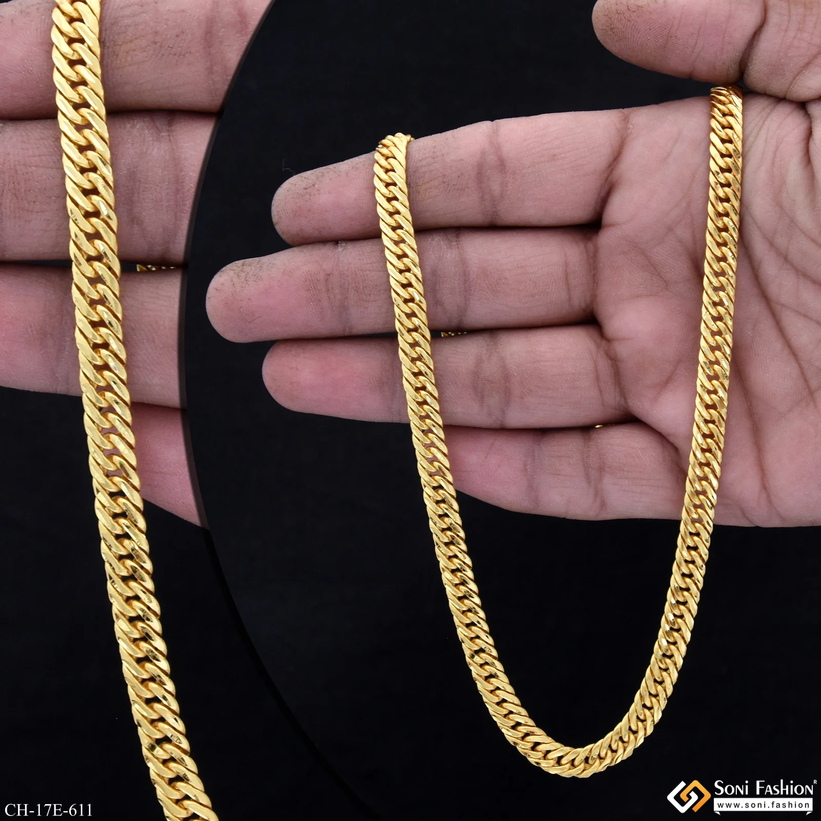 Best Quality Gold Plated Link Chain for Men - Style E611 - Image 2