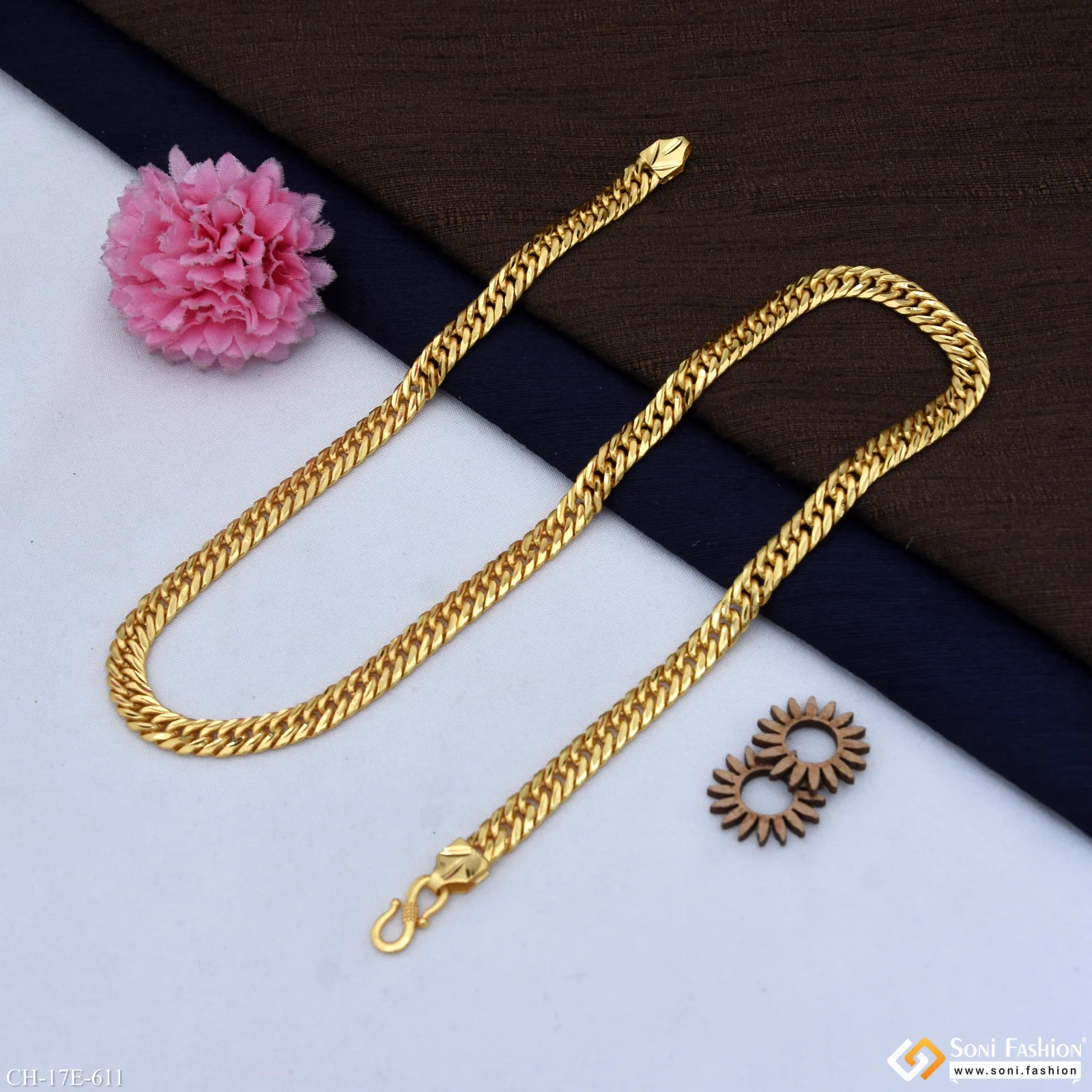 Best Quality Gold Plated Link Chain for Men - Style E611 - Image 5