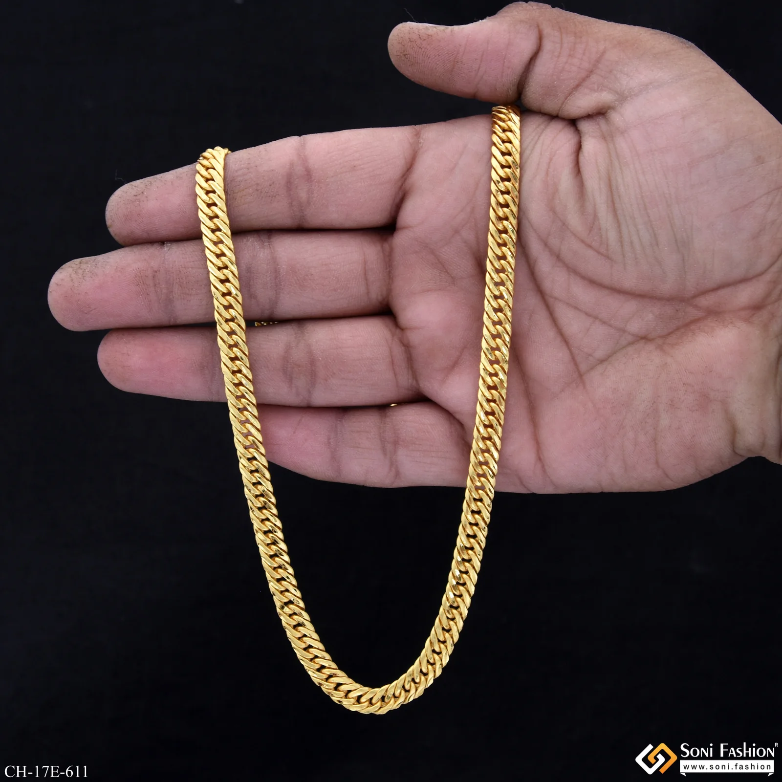 Best Quality Gold Plated Link Chain for Men - Style E611 - Image 6