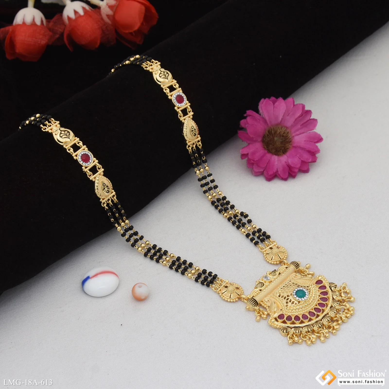 Best Quality Gold Plated Mangalsutra for Women - Style A613 - Image 3