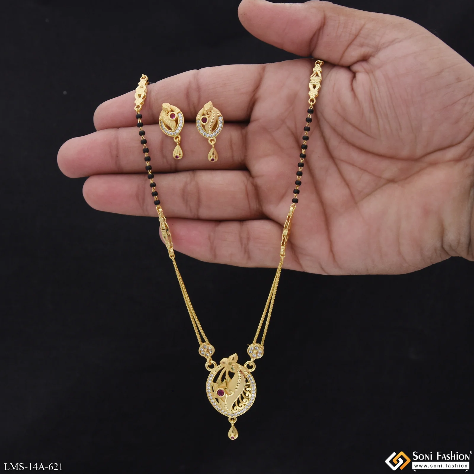 Best Quality Gold Plated Mangalsutra Set for Women - Style A621 - Image 2
