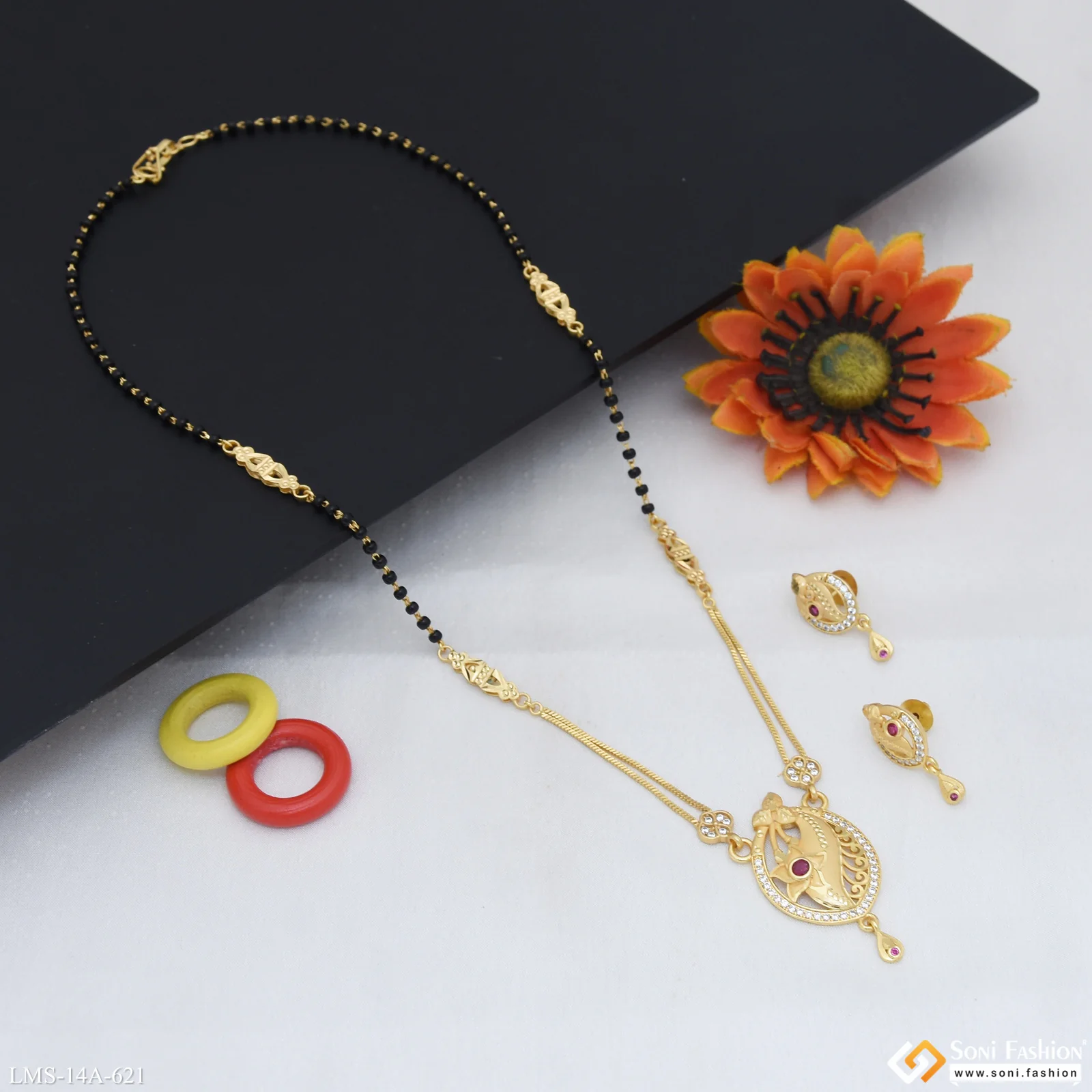 Best Quality Gold Plated Mangalsutra Set for Women - Style A621 - Image 4