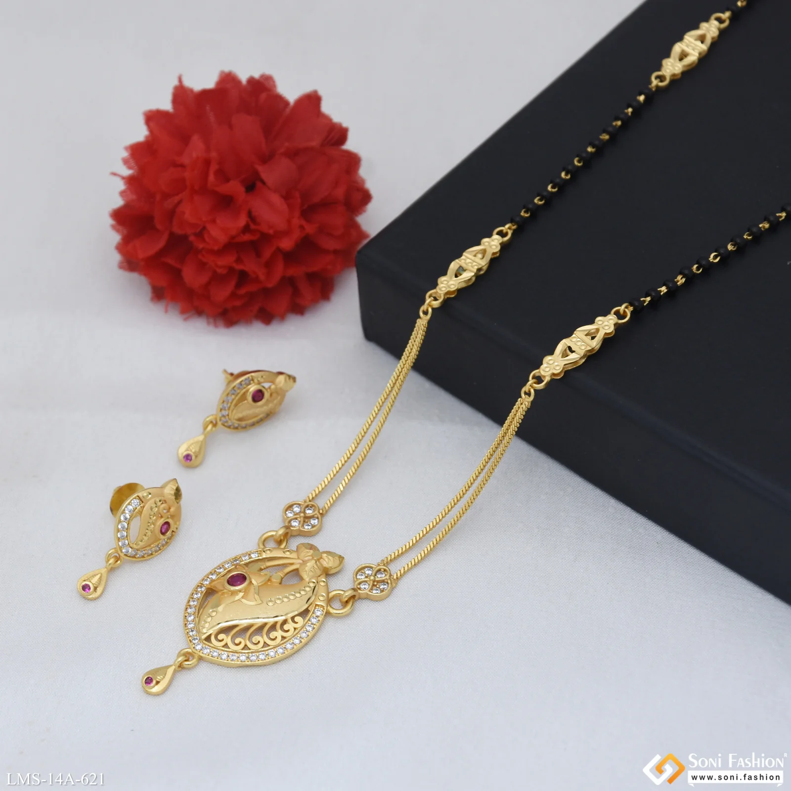 Best Quality Gold Plated Mangalsutra Set for Women - Style A621 - Image 5
