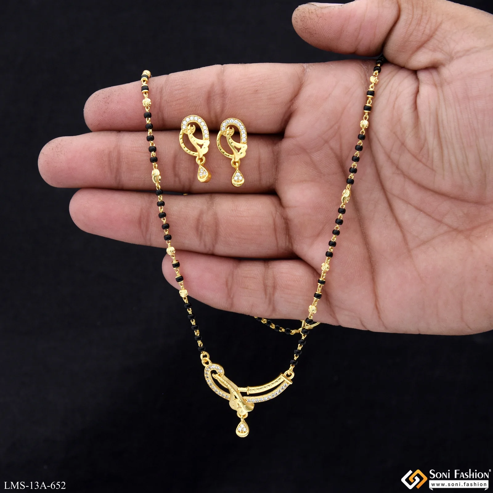 Best Quality Gold Plated Mangalsutra Set for Women - Style A652 - Image 2