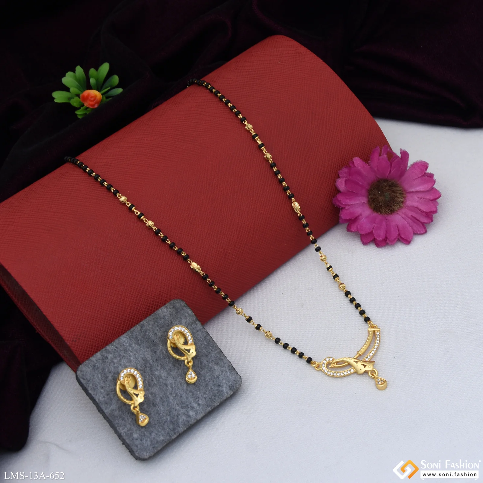 Best Quality Gold Plated Mangalsutra Set for Women - Style A652 - Image 3
