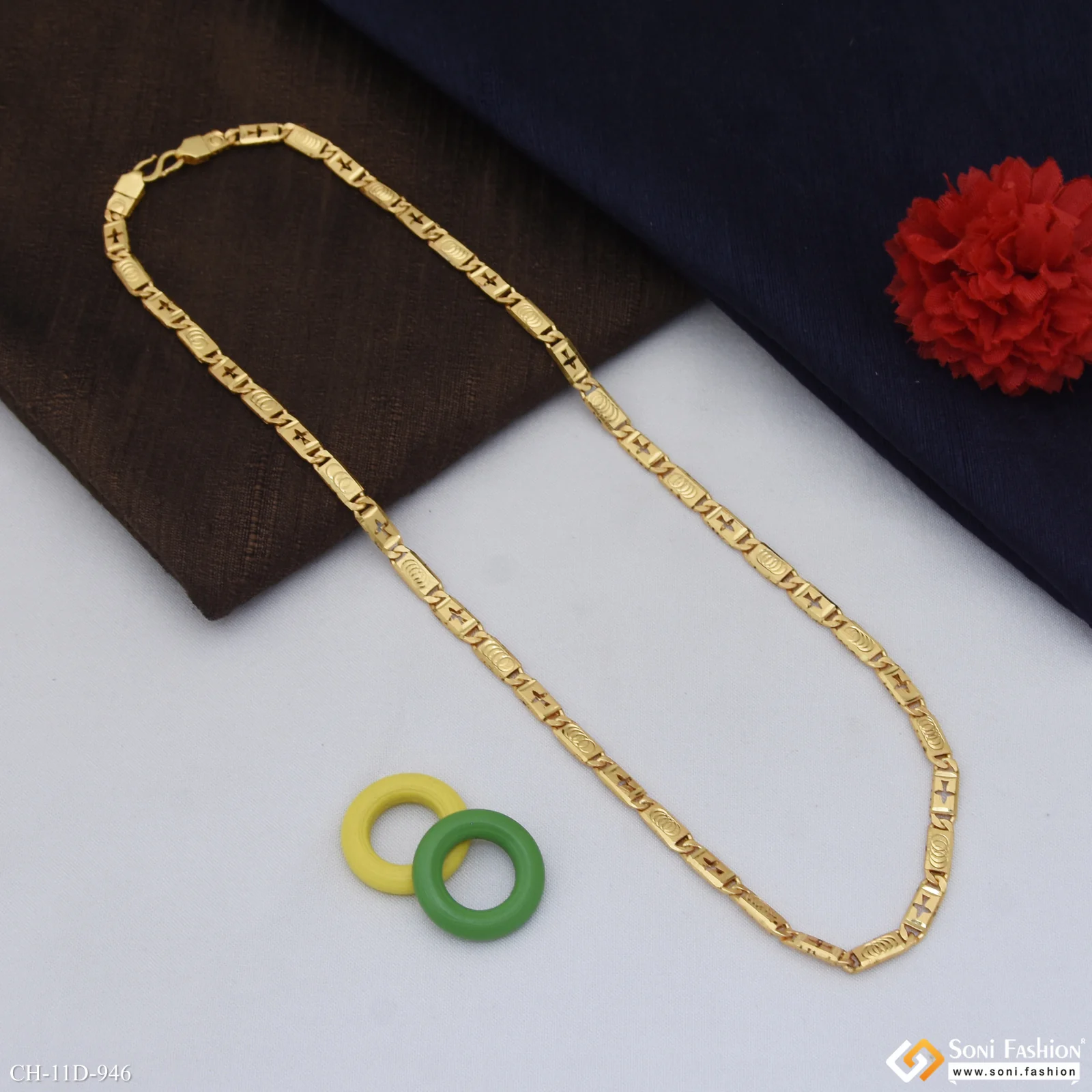 Best Quality Gold Plated Nawabi Chain for Men - Style D946 - Image 5
