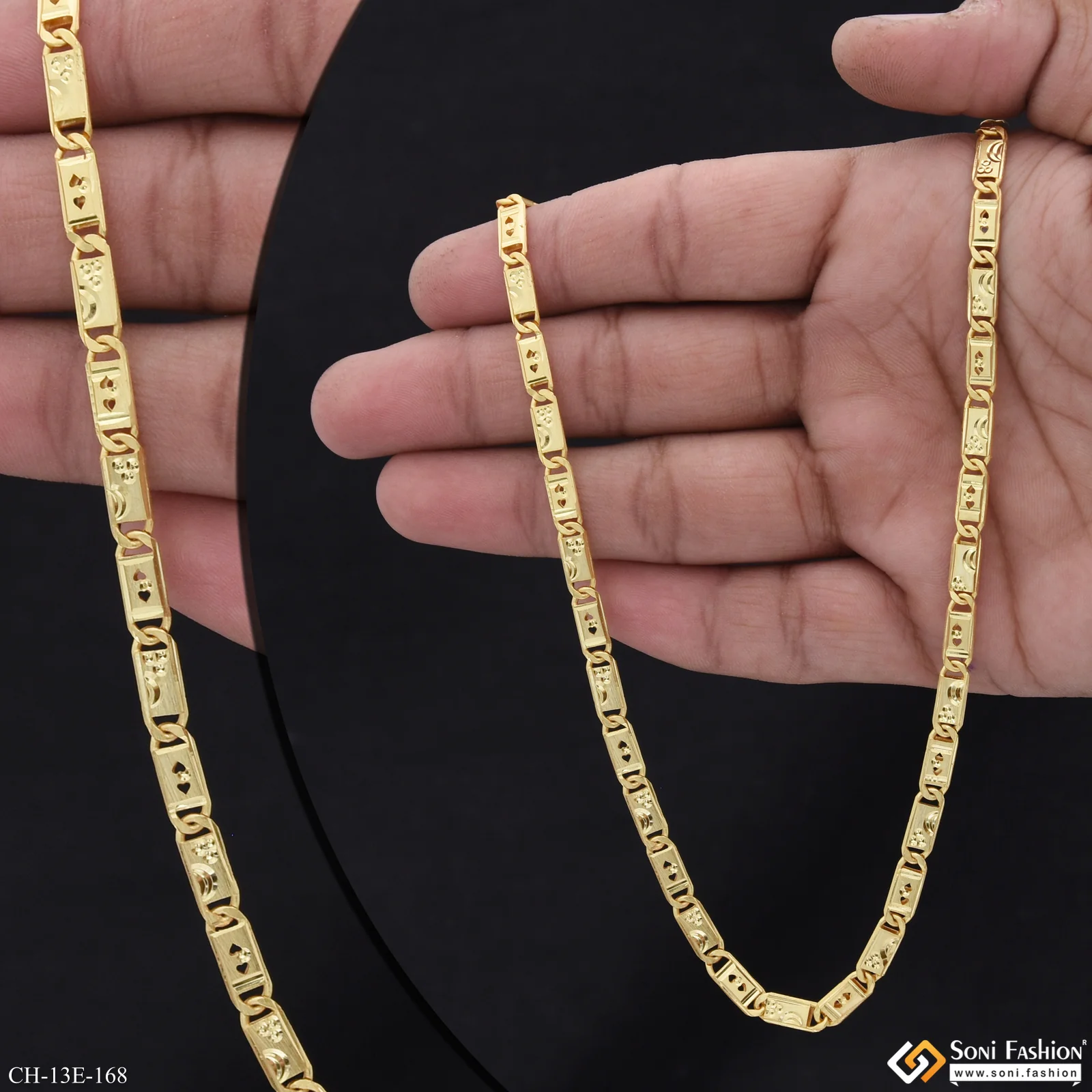 Best Quality Gold Plated Nawabi Chain for Men - Style E168 - Image 2