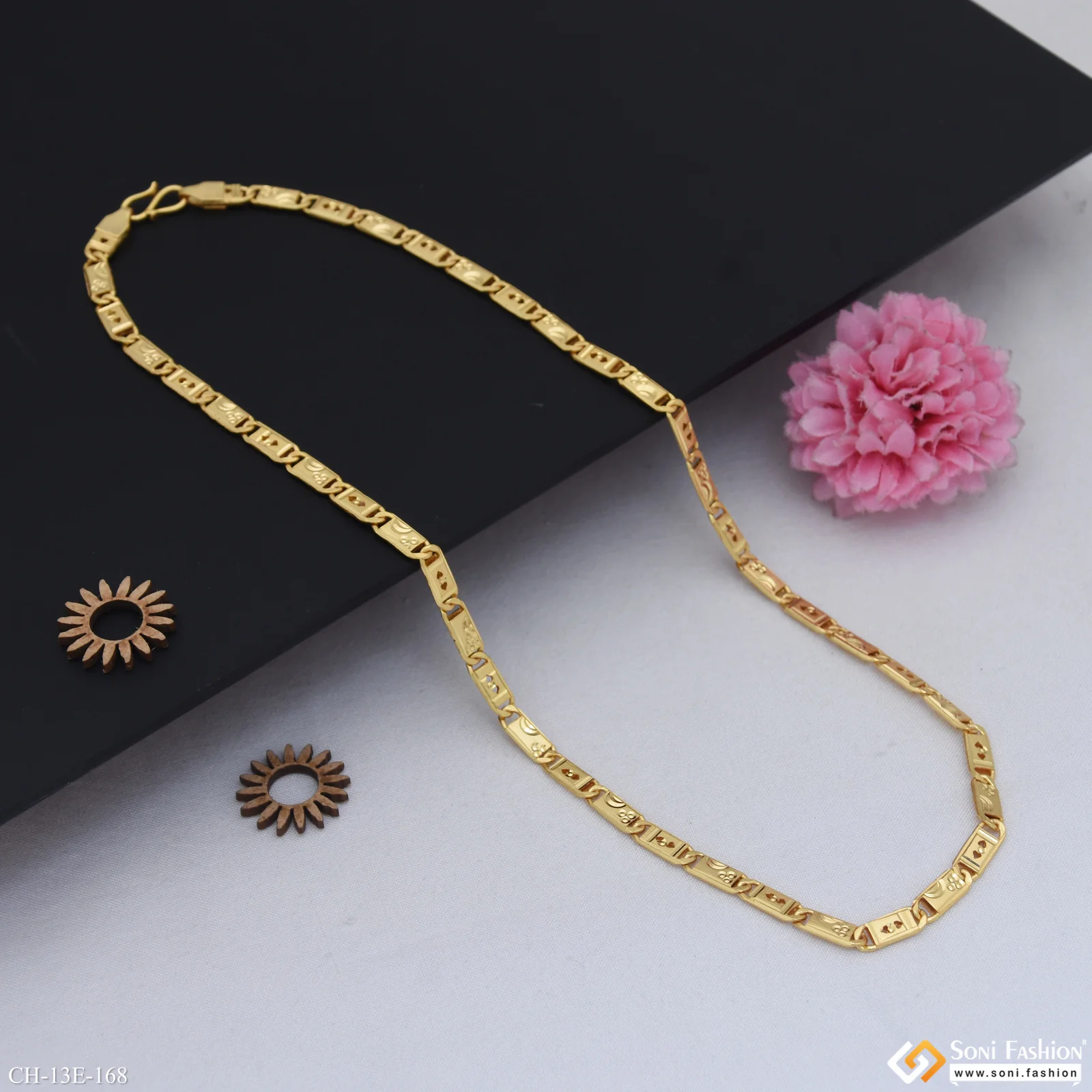 Best Quality Gold Plated Nawabi Chain for Men - Style E168 - Image 4