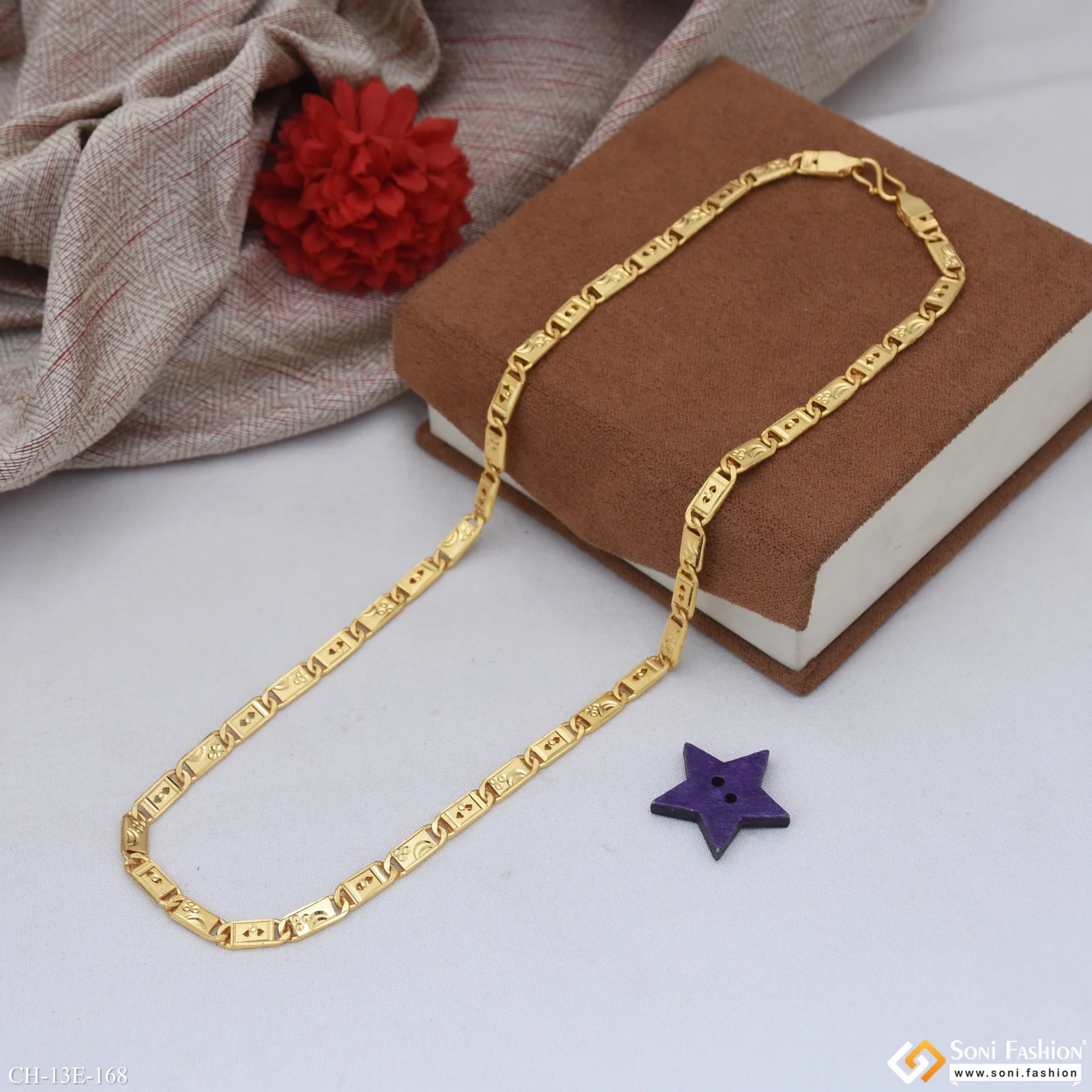 Best Quality Gold Plated Nawabi Chain for Men - Style E168 - Image 5