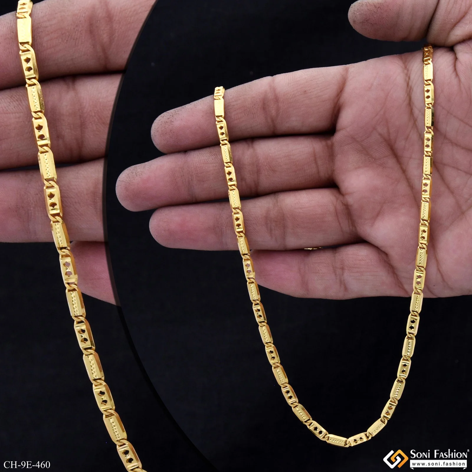 Best Quality Gold Plated Nawabi Chain for Men - Style E460 - Image 2