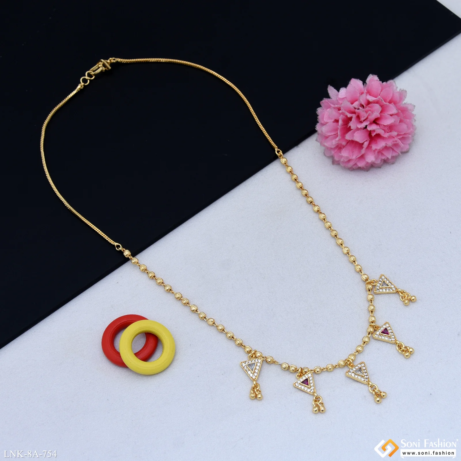 Best Quality Gold Plated Necklace for Ladies - Style A754 - Image 4