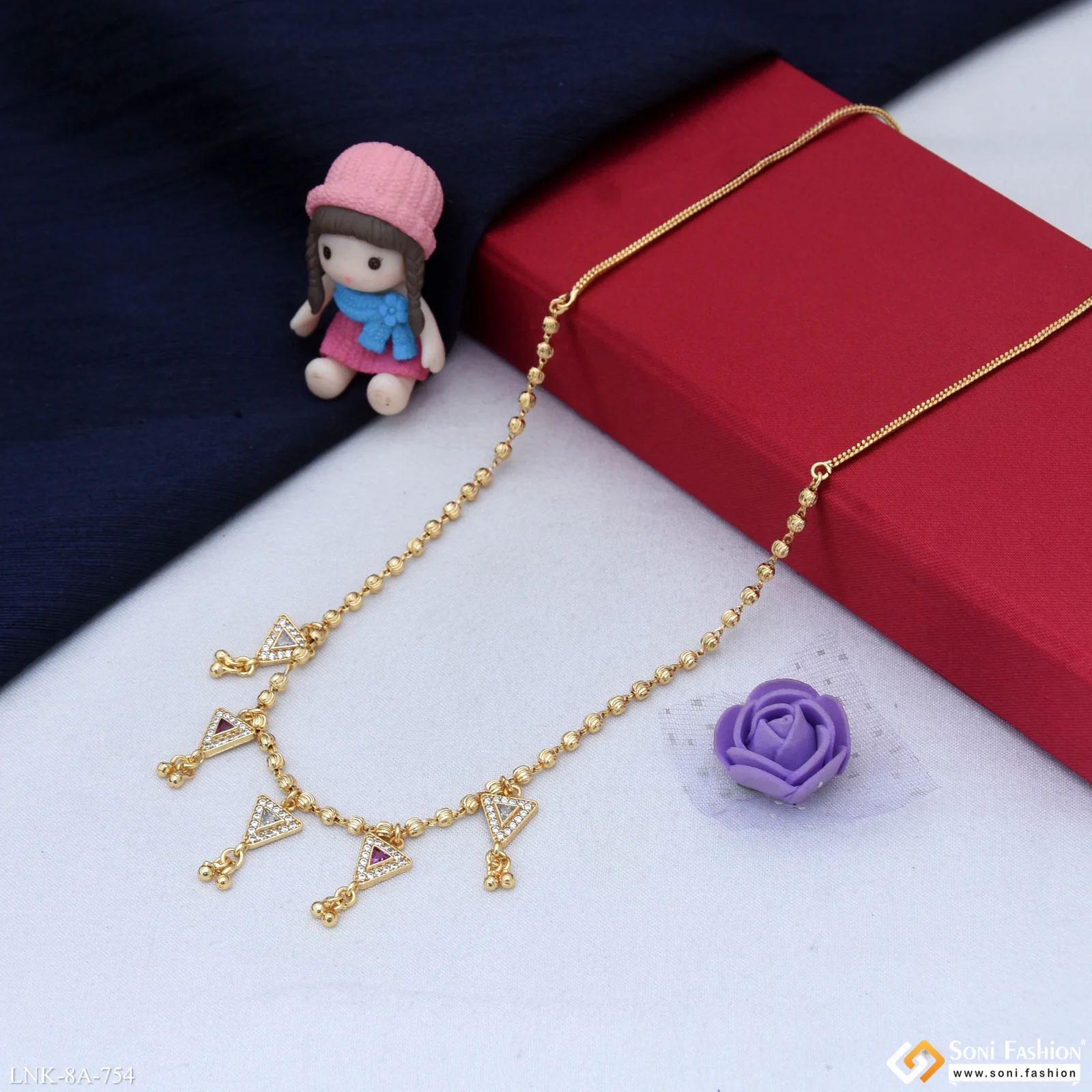 Best Quality Gold Plated Necklace for Ladies - Style A754 - Image 5