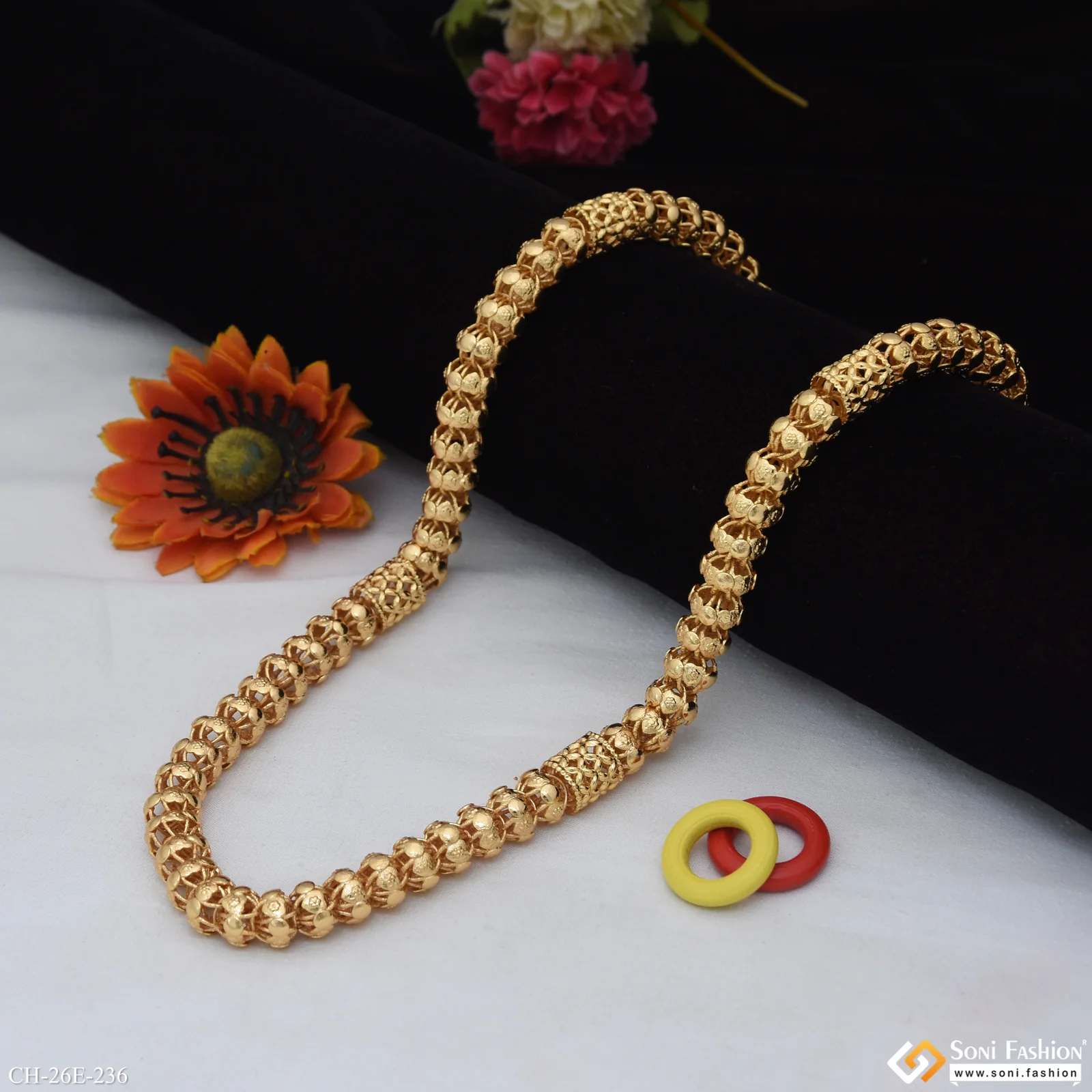 Best Quality Gold Plated Rajwadi Chain for Men - Style E236 - Image 5