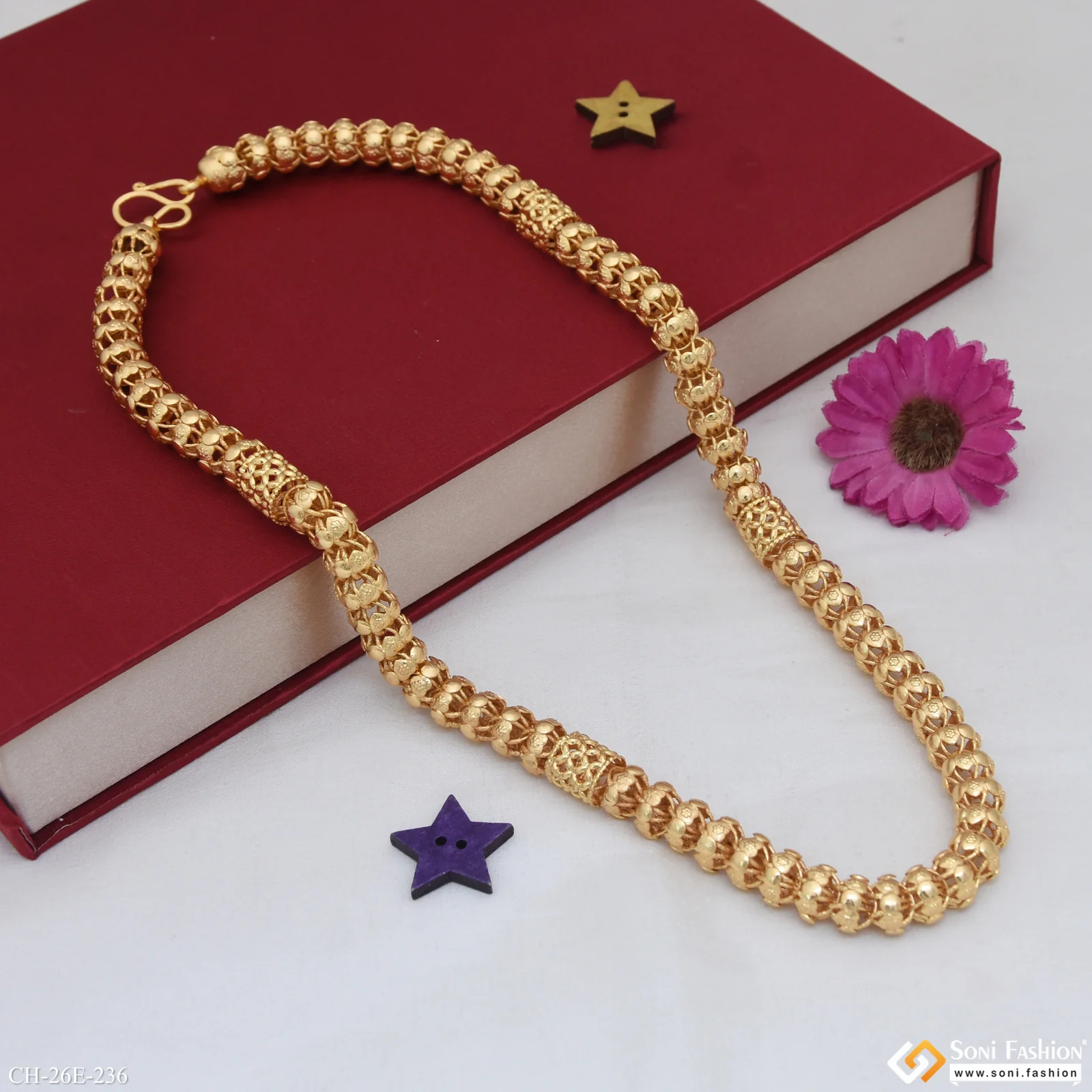 Best Quality Gold Plated Rajwadi Chain for Men - Style E236 - Image 6