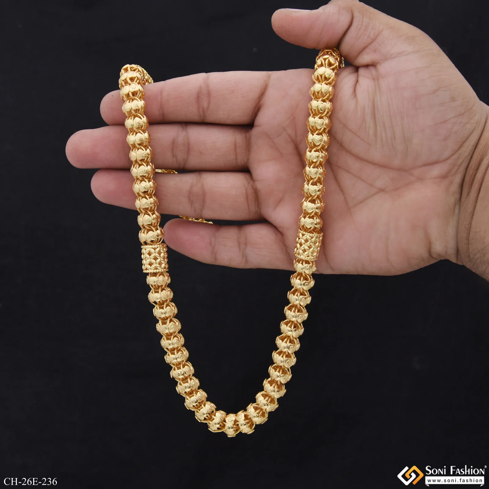 Best Quality Gold Plated Rajwadi Chain for Men - Style E236 - Image 7