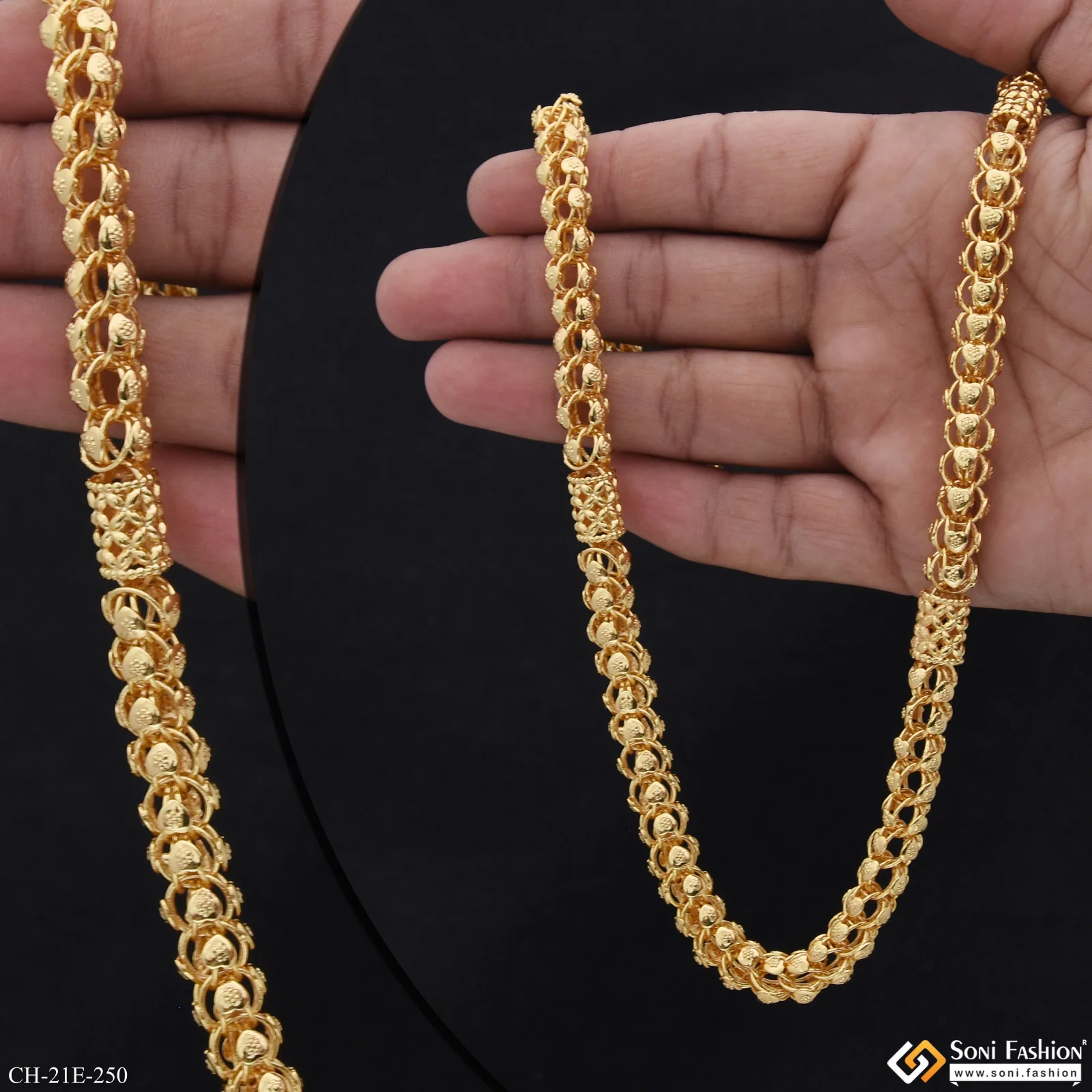 Best Quality Gold Plated Rajwadi Chain for Men - Style E250 - Image 3