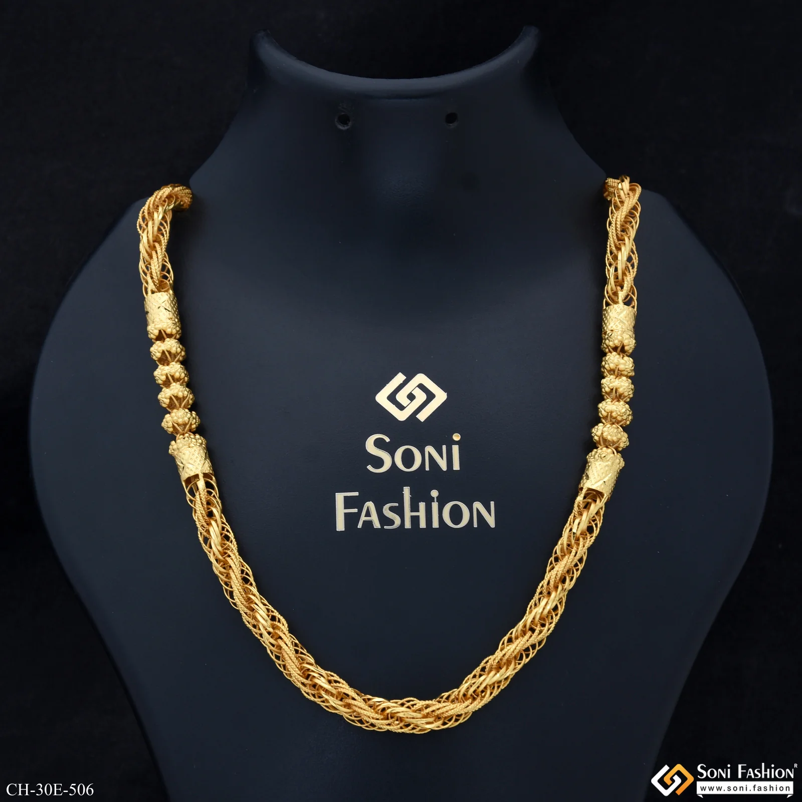 Best Quality Gold Plated Rajwadi Chain for Men - Style E506