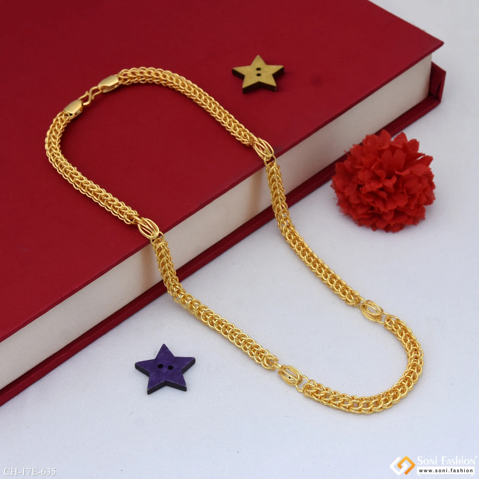 Best Quality Gold Plated Rajwadi Chain for Men - Style E635 - Image 4