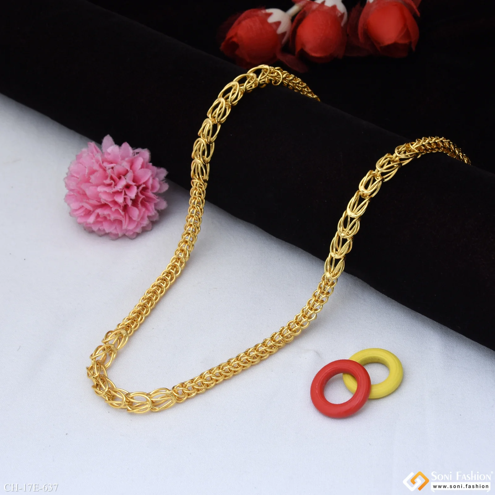 Best Quality Gold Plated Rajwadi Chain for Men - Style E637 - Image 3