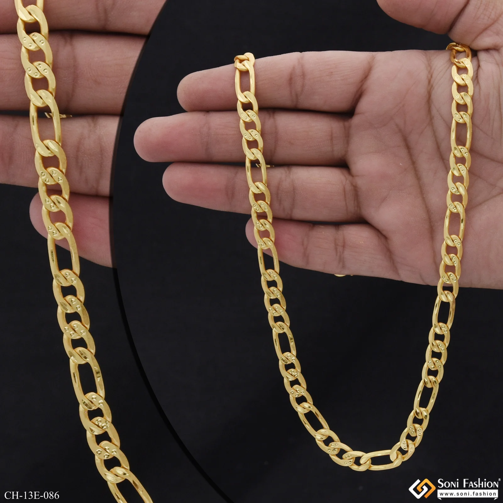 Best Quality Gold Plated Sachin Chain for Men - Style E086 - Image 2