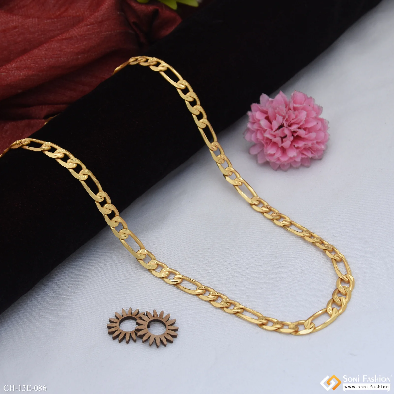 Best Quality Gold Plated Sachin Chain for Men - Style E086 - Image 4