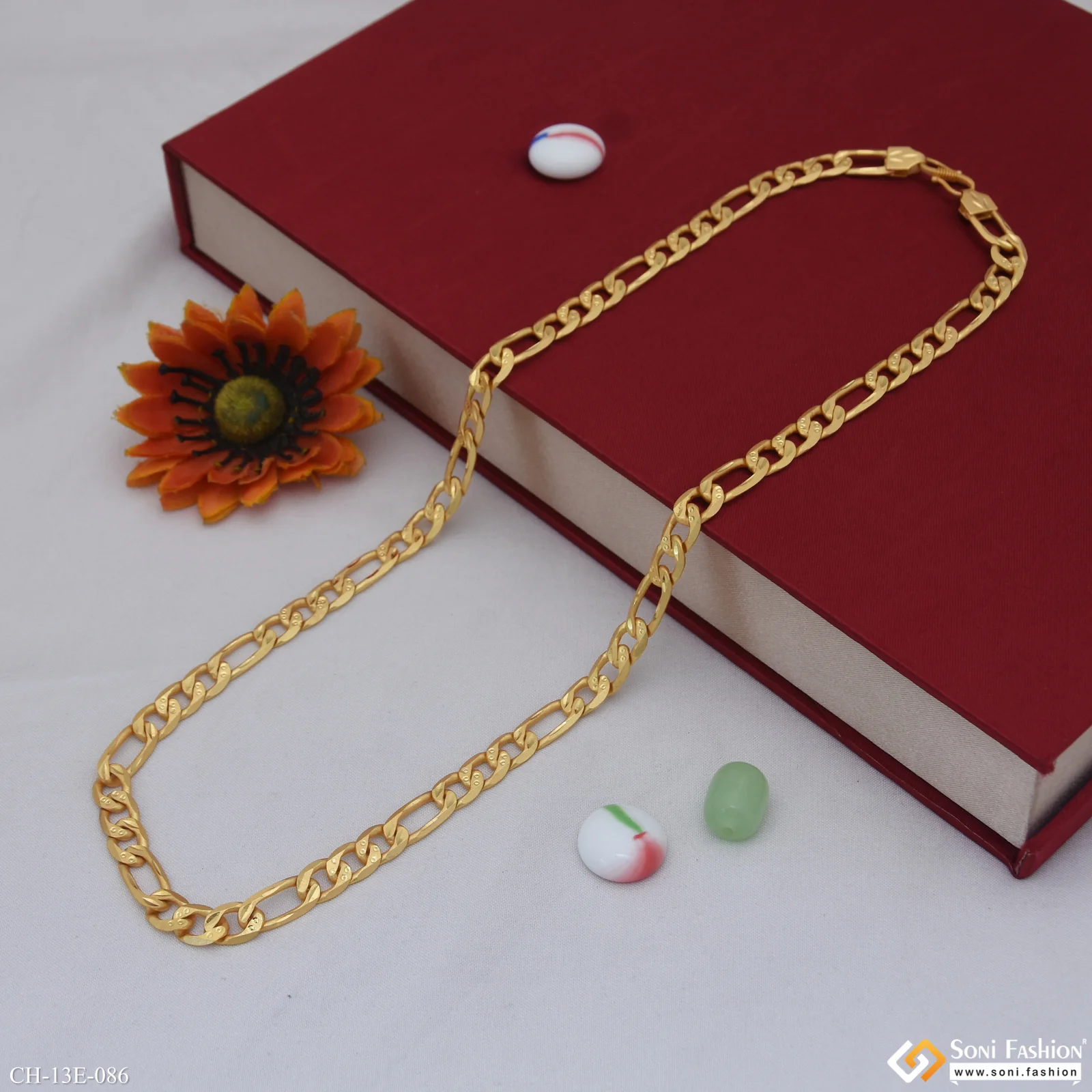 Best Quality Gold Plated Sachin Chain for Men - Style E086 - Image 5