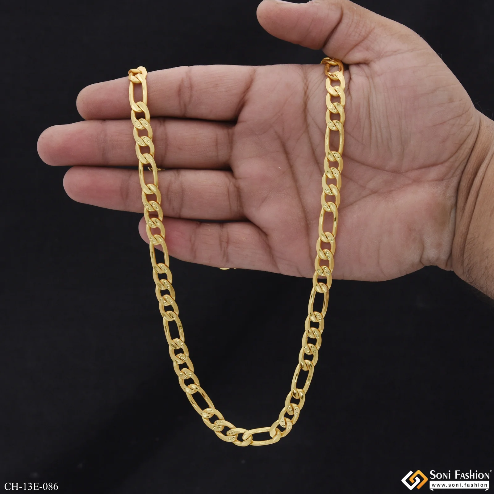 Best Quality Gold Plated Sachin Chain for Men - Style E086 - Image 6