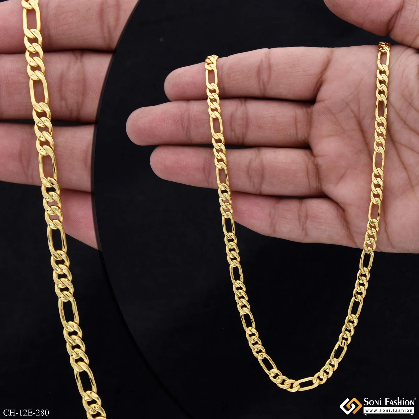 Best Quality Gold Plated Sachin Chain for Men - Style E280 - Image 2