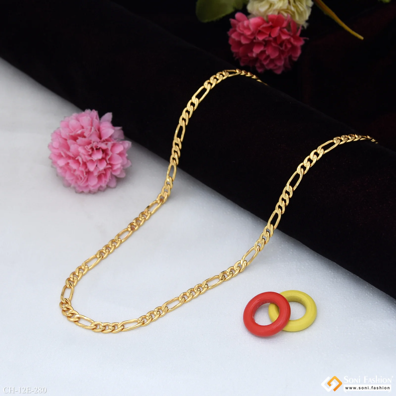 Best Quality Gold Plated Sachin Chain for Men - Style E280 - Image 3