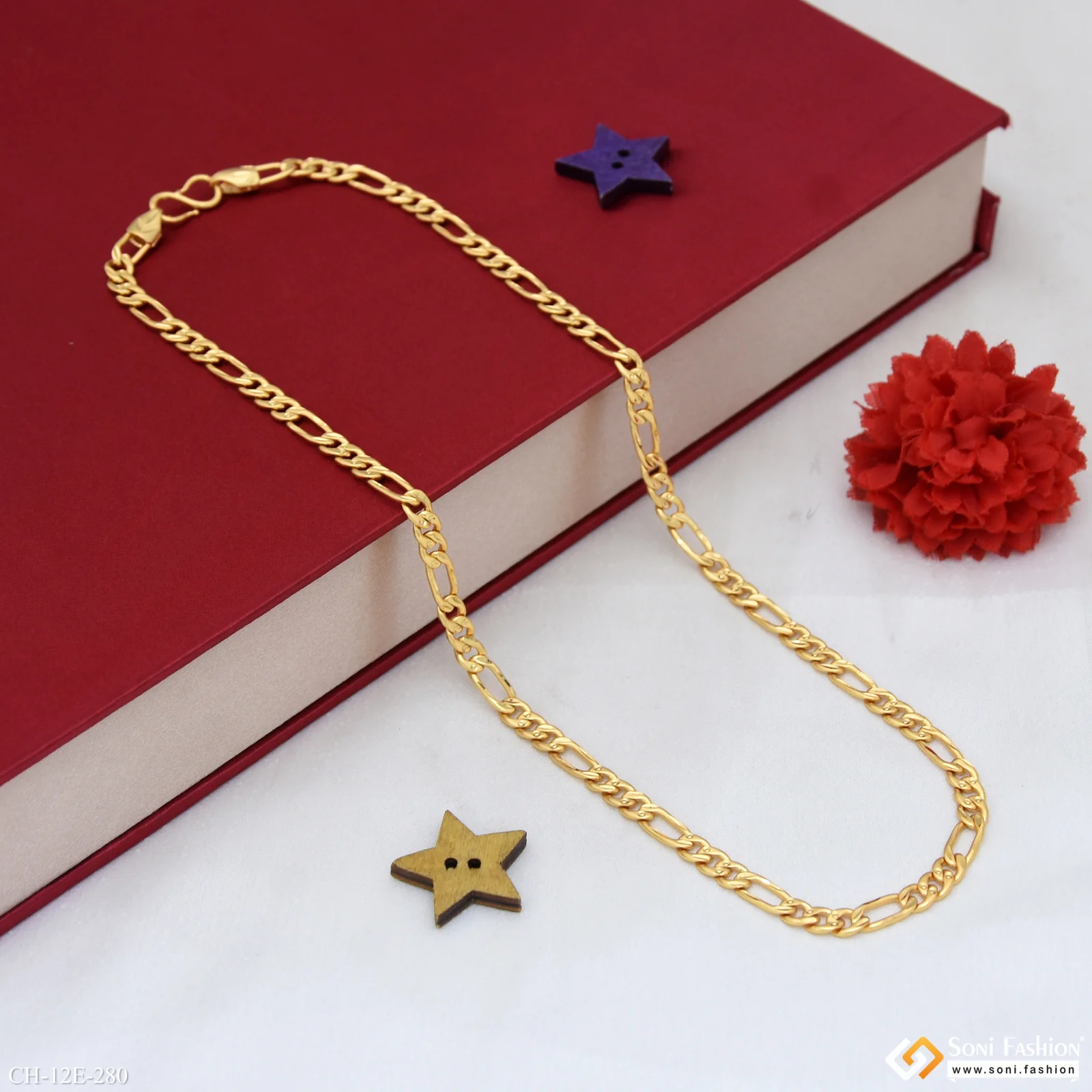 Best Quality Gold Plated Sachin Chain for Men - Style E280 - Image 4