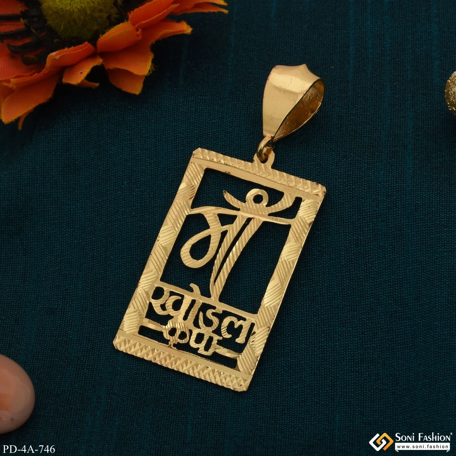 Best Quality Maa Khodal Krupa Gold Plated Pendant for Men - Style A746 - Image 2