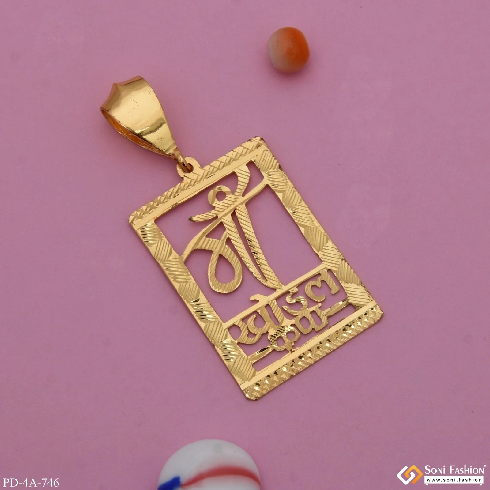 Best Quality Maa Khodal Krupa Gold Plated Pendant for Men - Style A746 - Image 4