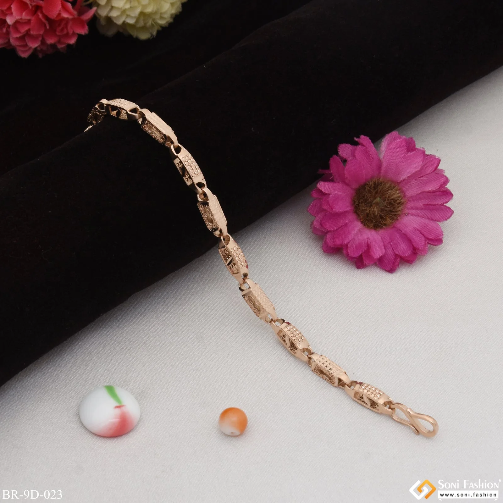 Best Quality Popular Design Rose Gold Color Bracelet for Men - Style D023 - Image 2