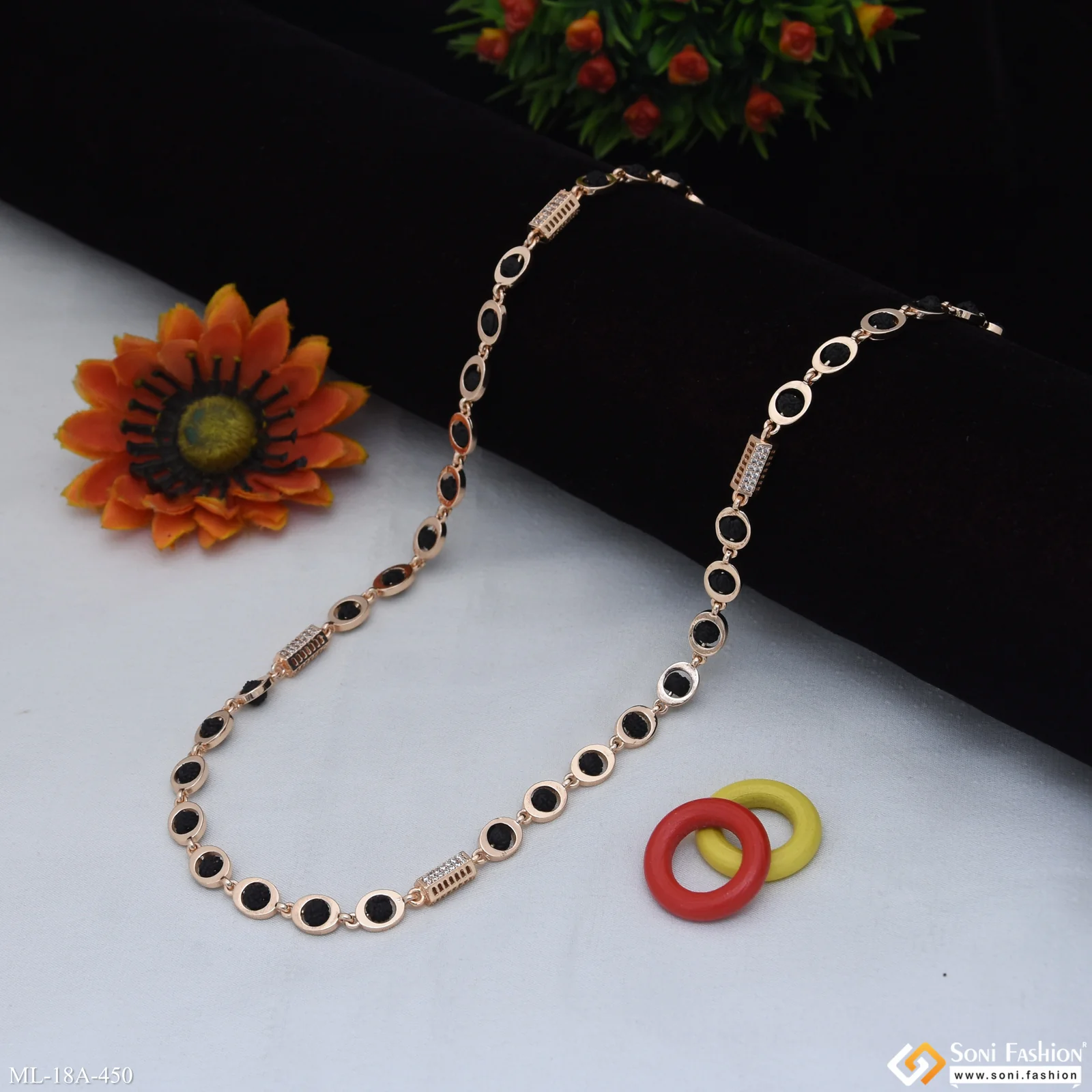 Best Quality Rose Gold Color Rudraksha Mala for Men - Style A450 - Image 3