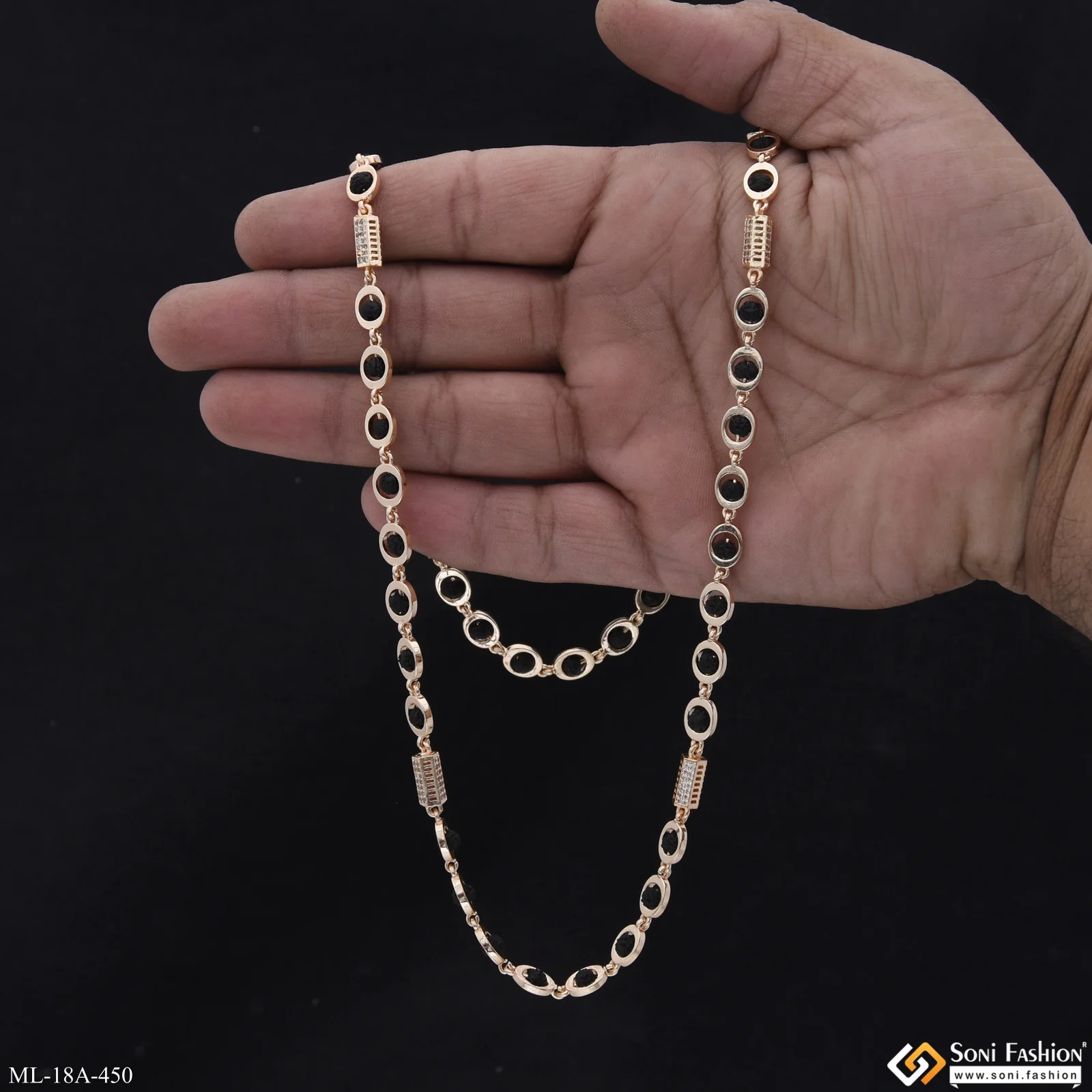 Best Quality Rose Gold Color Rudraksha Mala for Men - Style A450 - Image 6