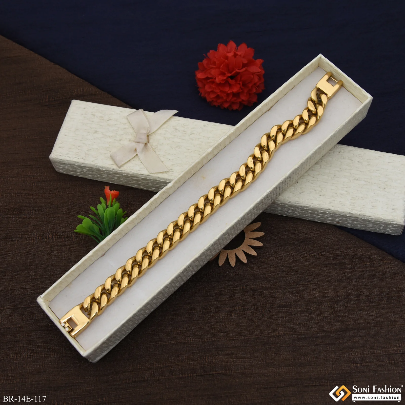 Best Quality Stainless Steel Cuban Link Bracelet for Men - Style E117 - Image 2