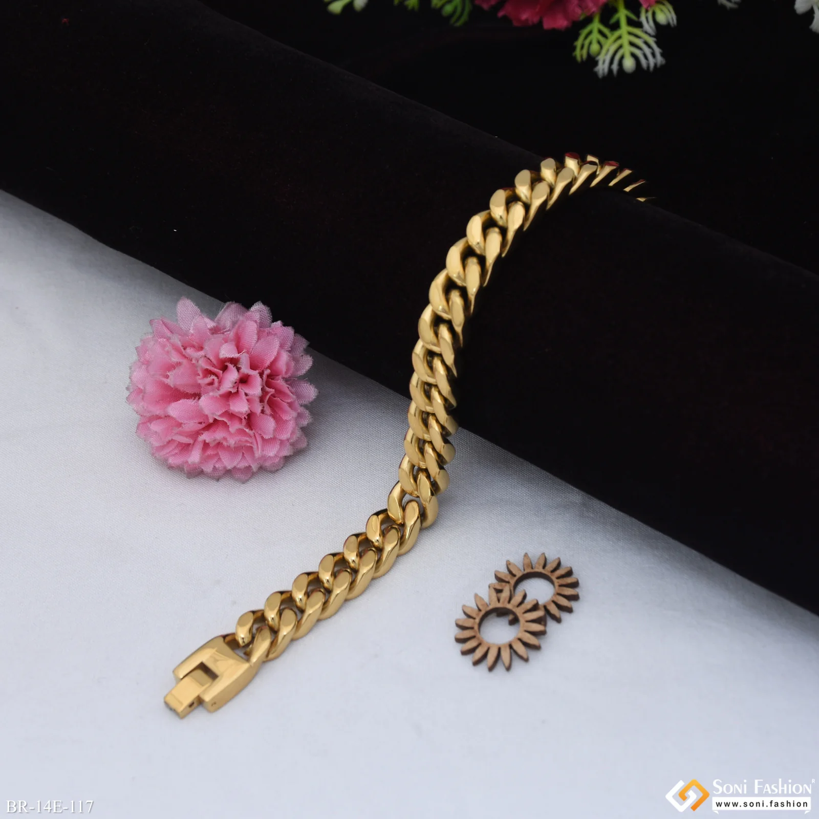 Best Quality Stainless Steel Cuban Link Bracelet for Men - Style E117 - Image 3