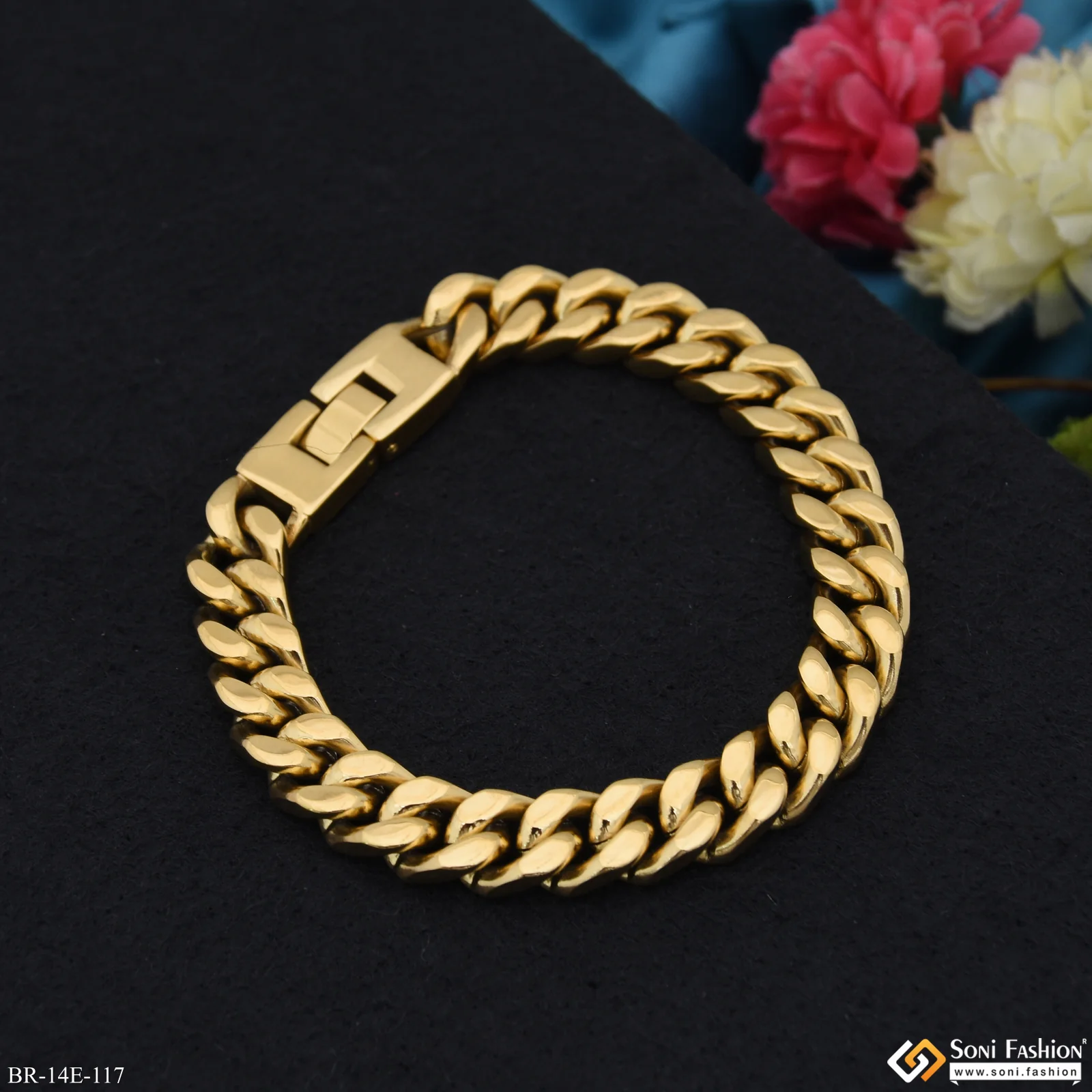 Best Quality Stainless Steel Cuban Link Bracelet for Men - Style E117 - Image 5