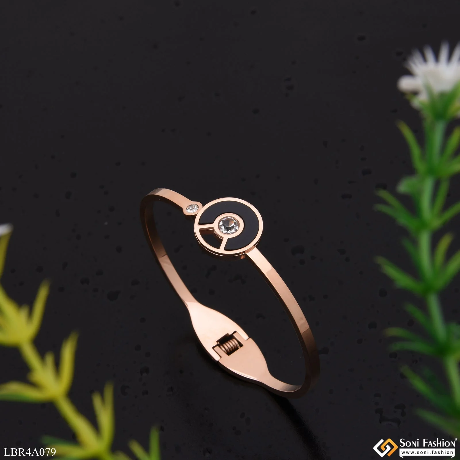 Best Quality With Diamond Rose Gold Bracelet For Girl & Lady - Style Lbra079 - Image 6