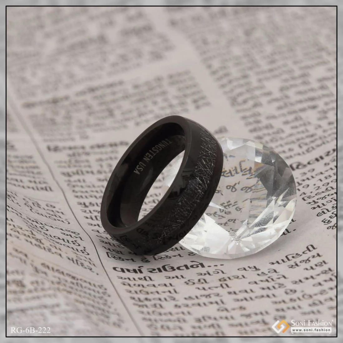 Black Fancy Design High-Quality Premium-Grade Quality Ring for Men - Style B222 - Image 4