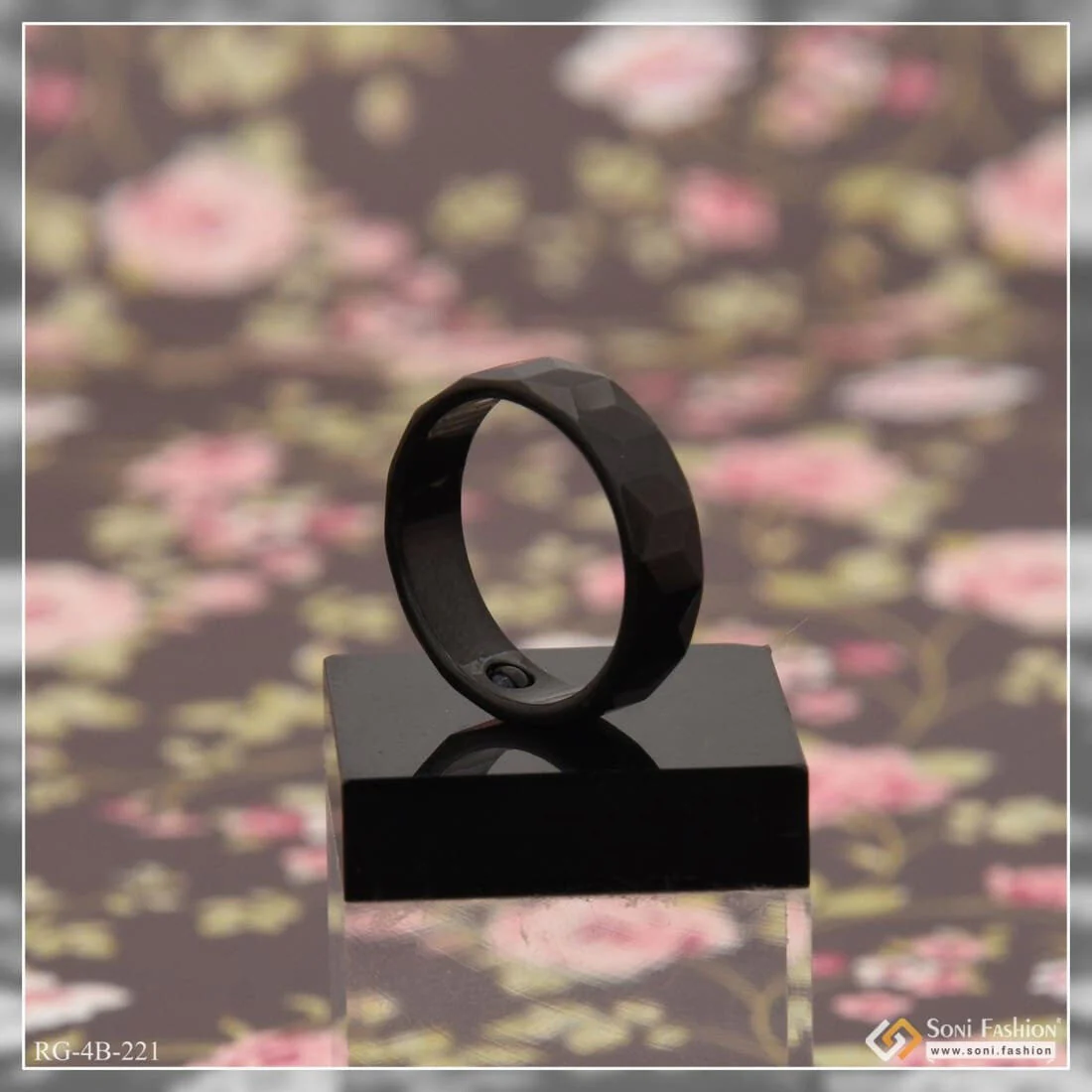 Black Good Looking Casual Design Premium-Grade Quality Ring for Men - Style B221 - Image 4