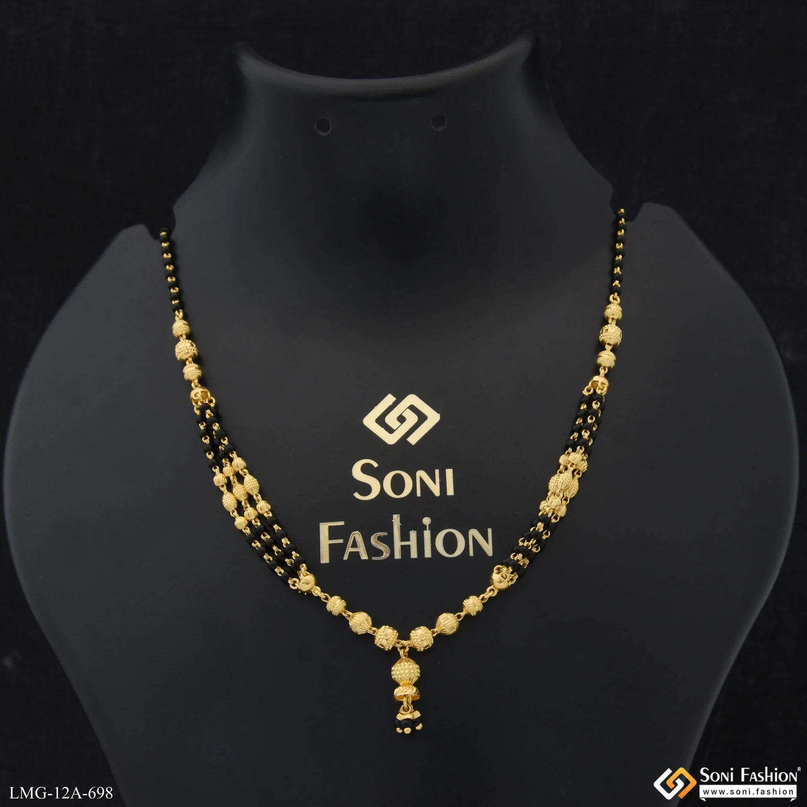 Brilliant Design Gold Plated Mangalsutra for Women - Style A698 - Image 5