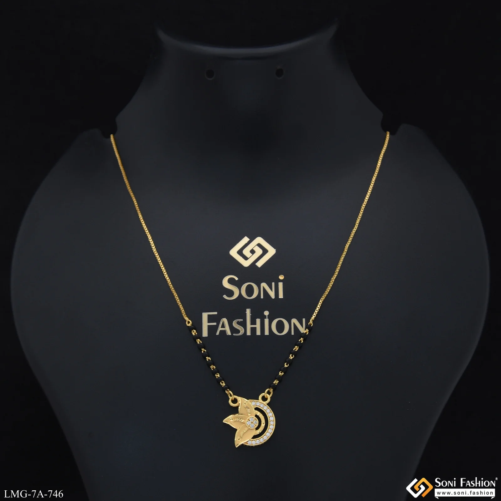 Brilliant Design Gold Plated Mangalsutra for Women - Style A746